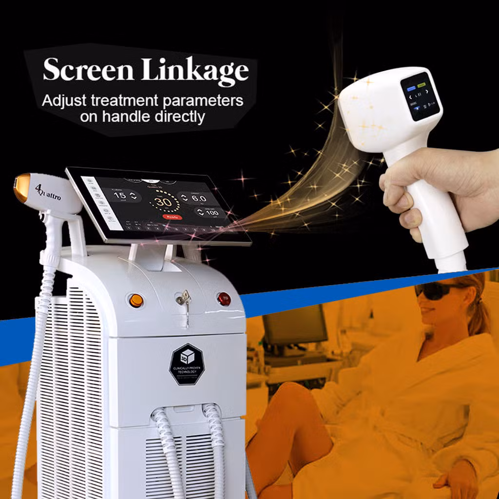 Permanent Beauty Salon Use Vertical 808nm Diode Laser Hair Removal Machine Ice Titanium Platinum XL FDA Medical CE Certification 3 Wave Price